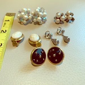 Vintage clip on earrings